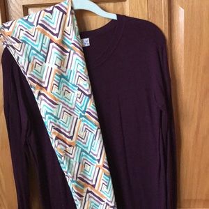 LuLaRoe OS Leggings with matching Sweater